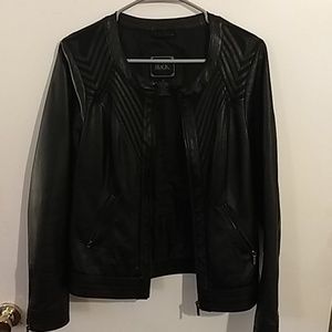 Black faux leather jacket